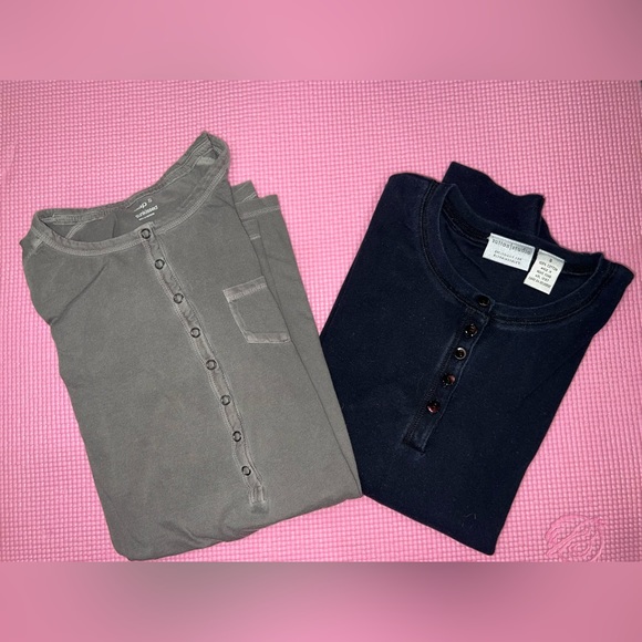 Pair of Henleys Grey and Blue size S and M Gap - Picture 2 of 8